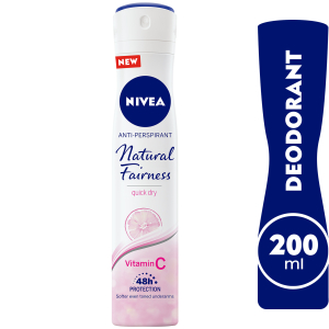 Nivea Natural Fairness Antiperspirant Spray 200Ml
