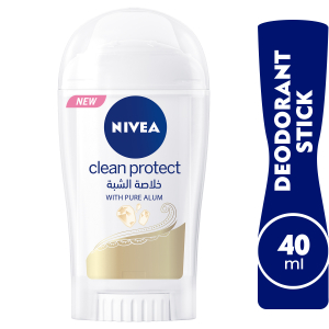 Nivea Clean Protect With Pure Alum Antiperspirant Stick 40Gm